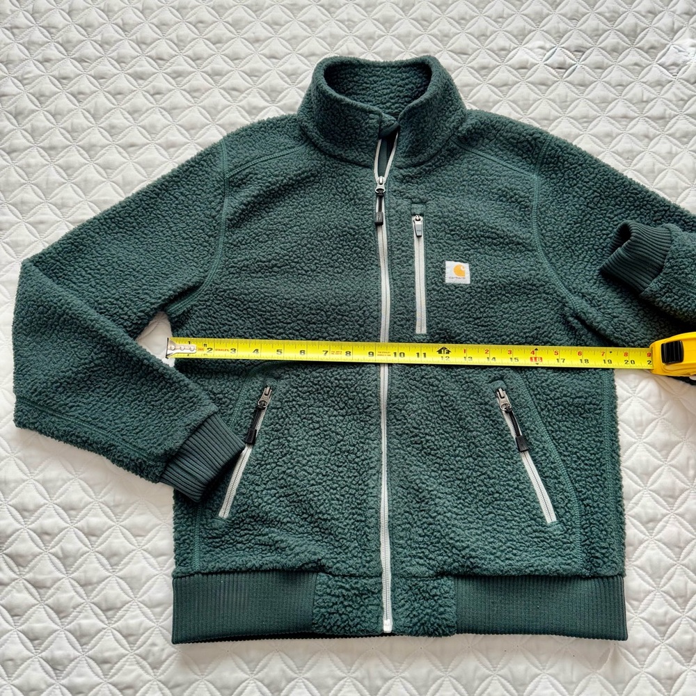 Carhartt Women's High Pile Sherpa Fleece Full Zip Jacket Blue Green Teal Size S - Picture 5 of 16